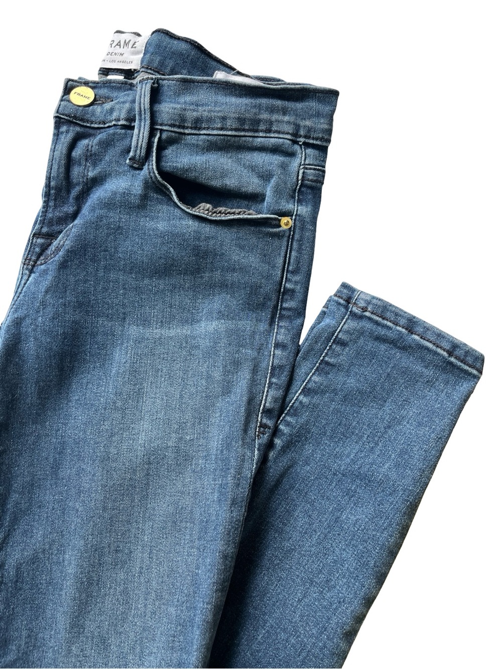 Frame Le Skinny de Jeanne Mid Rise Jeans Stretch Denim Womens Size 26